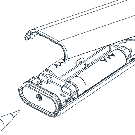 Changer pile sur télécommande Cherubini POP
